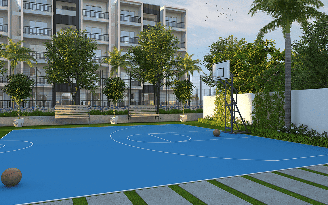 half basketball court